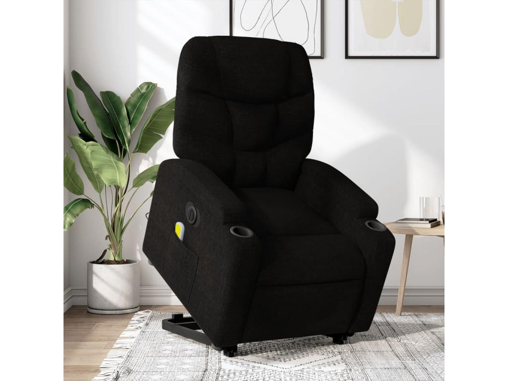 Fauteuil d'appoint en tissu noir