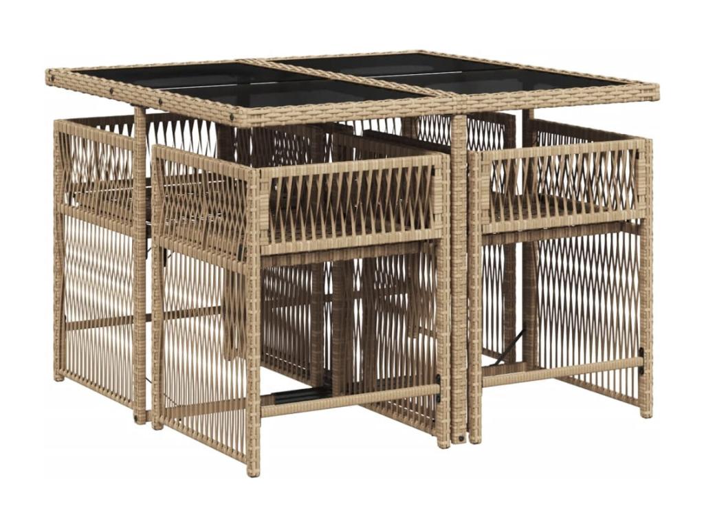 Ensemble de 5 pièces, beige