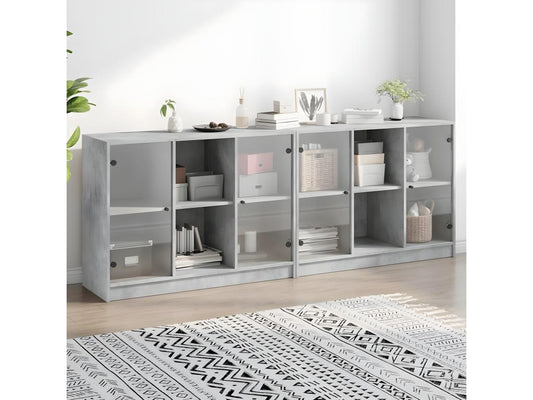 Bibliothèque, 204 x 37 x 75 cm, grise