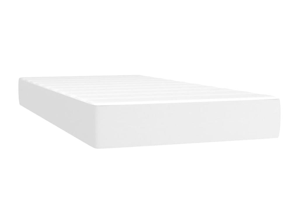 Matelas en similicuir, 90 x 200 cm, blanc