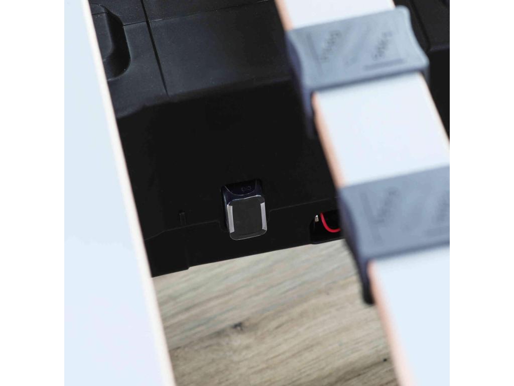 Sommier en tissu, 2 x 80 x 200 cm, gris