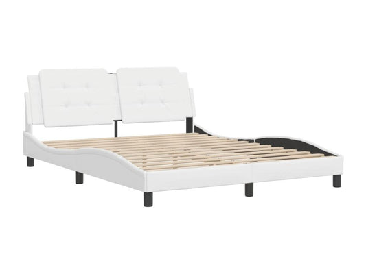 Matelas en similicuir, 160 x 200 cm, blanc