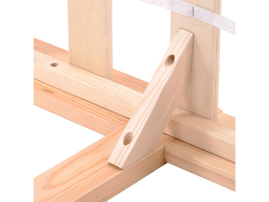 Sommier en bois massif, 140 x 200 cm, teinte naturelle claire