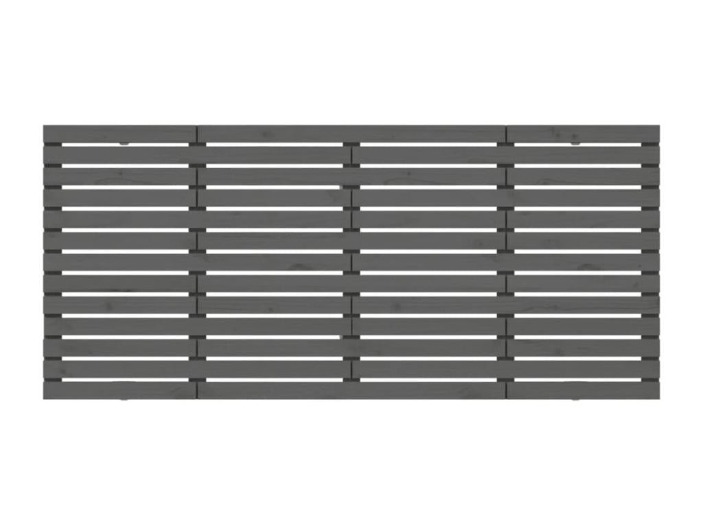 Cadre de lit en bois massif, 156 x 3 x 91,5 cm, gris