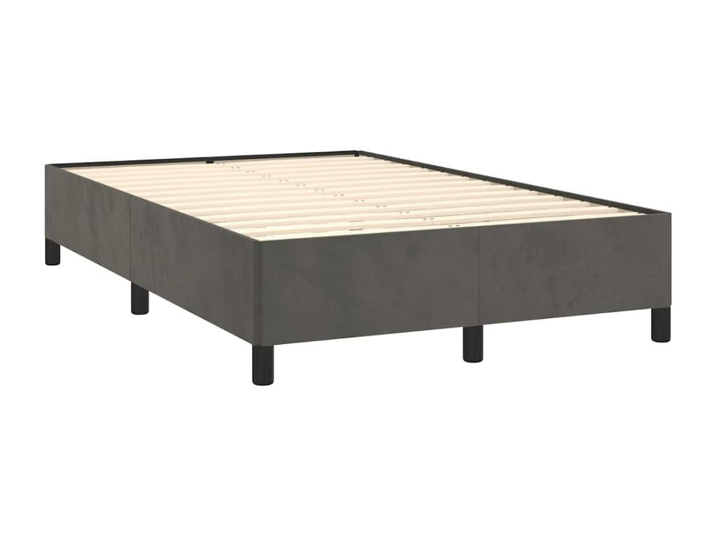 Matelas en velours, 120 x 190 cm, gris