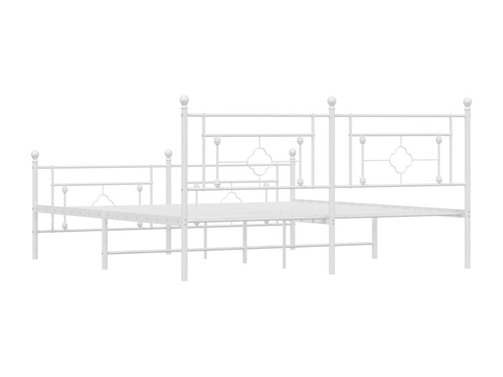 Matelas en métal, 180 x 200 cm, blanc