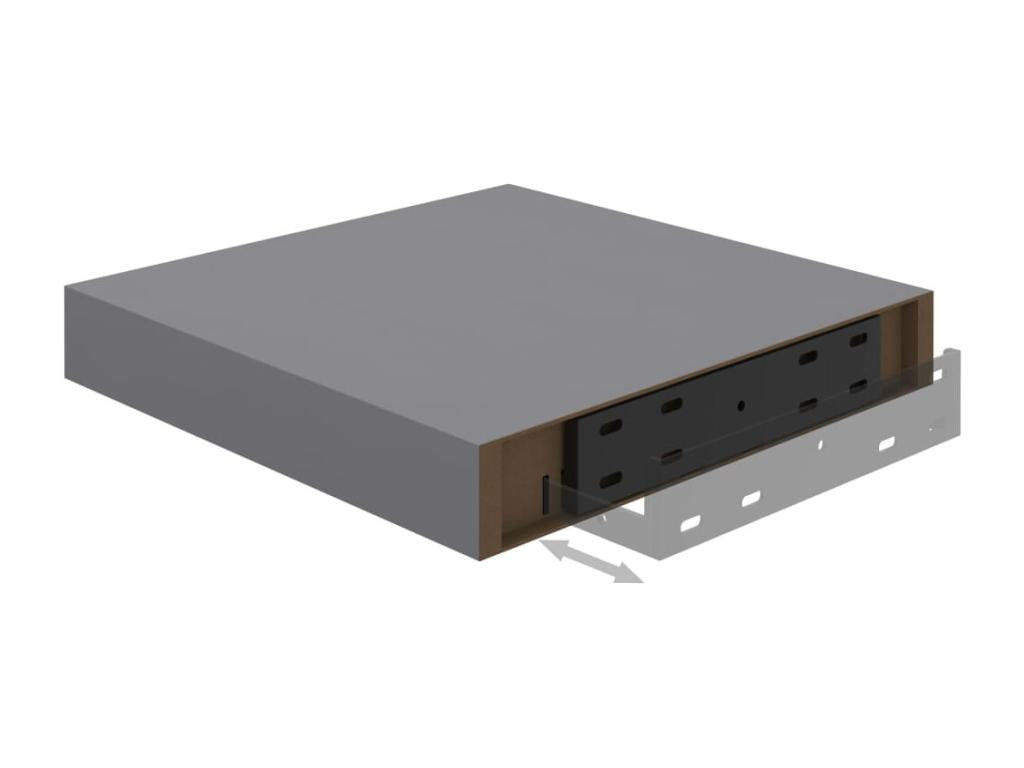 Ensemble de 4 pièces, 23 x 23,5 x 3,8 cm, gris