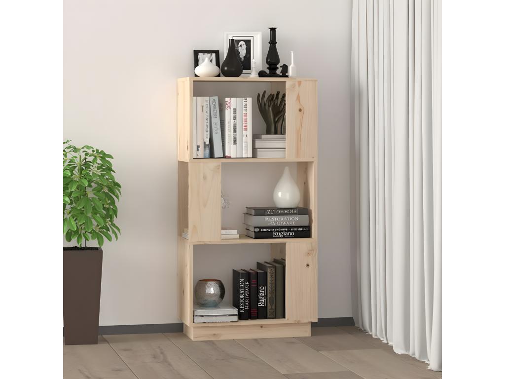 Bibliothèque en pin, 51 x 25 x 101 cm, marron