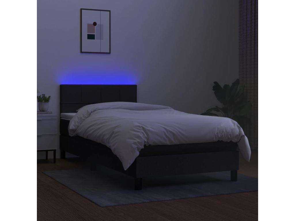 Matelas en tissu, 90 x 200 cm, noir