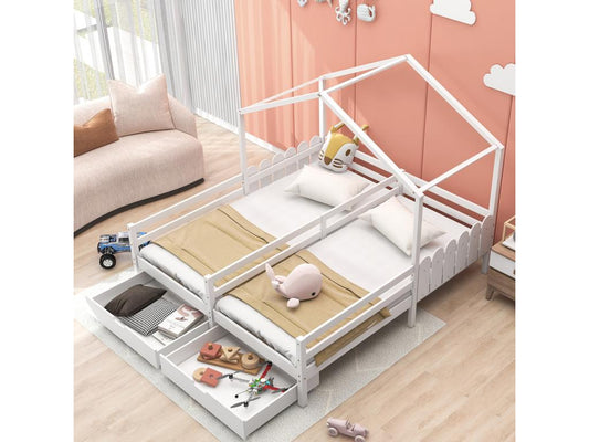 Cadre de lit, 200 x 90 cm, blanc