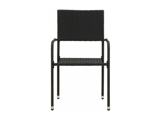 Ensemble de 3 pièces en résine tressée, noir