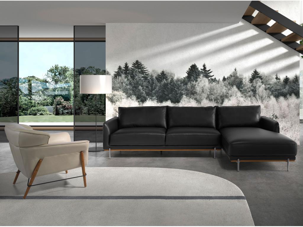 Fauteuil d'appoint en cuir marron