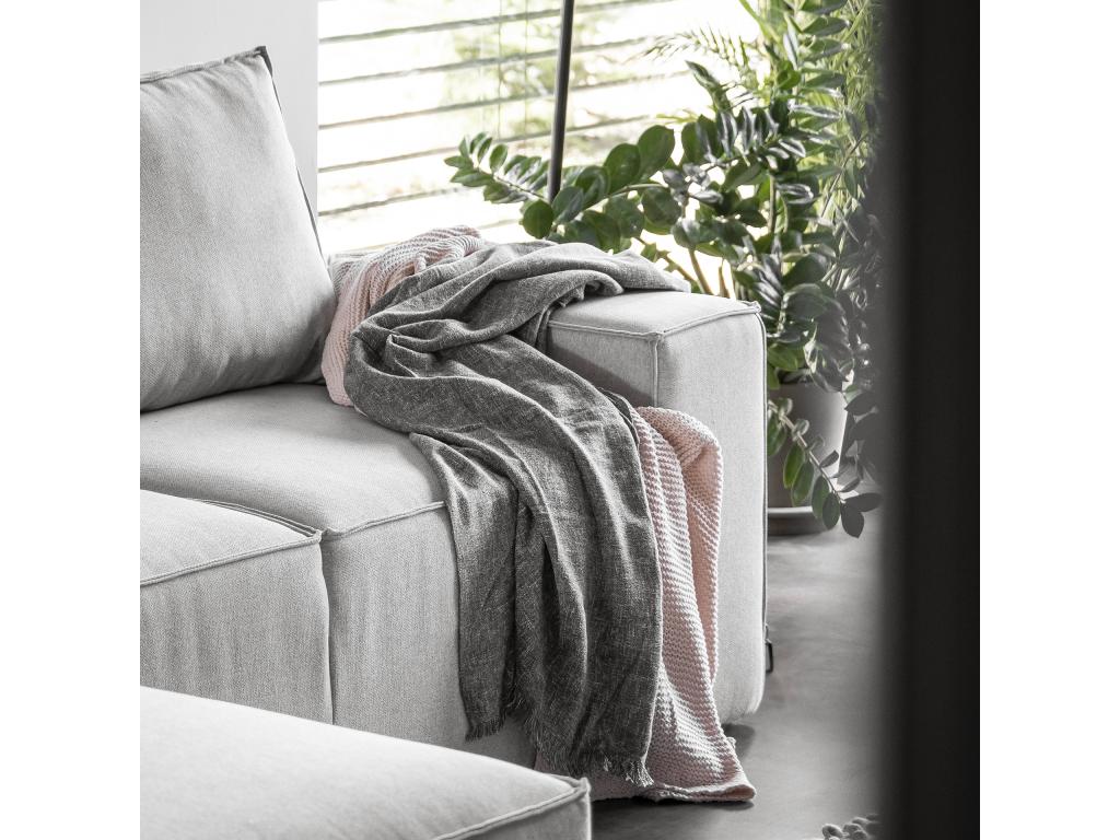 Canapé en tissu marron