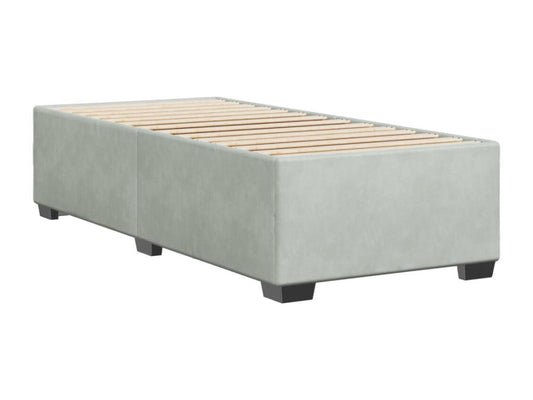 Matelas en velours, 90 x 190 cm, gris