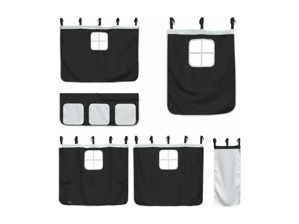 Cadre de lit, 90 x 200 cm, noir