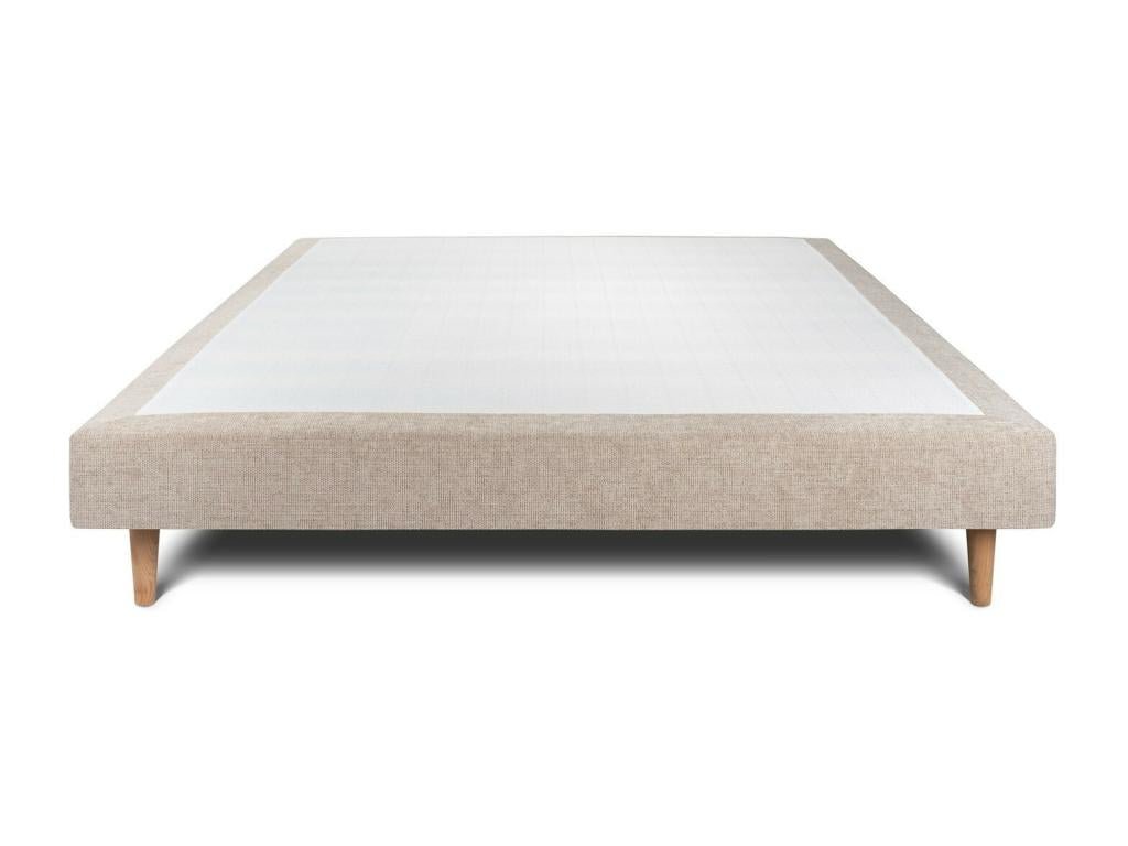 Sommier en tissu, 135 x 190 cm, beige