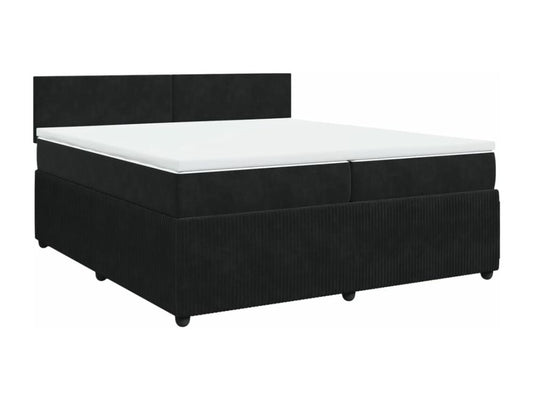 Matelas en velours, 200 x 200 cm, noir