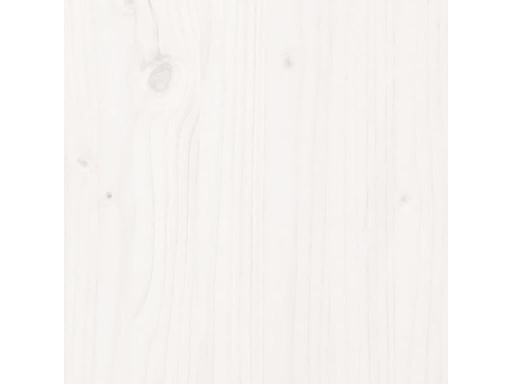 Cadre de lit en bois massif, 205,5 x 4 x 100 cm, blanc