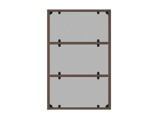 Ensemble de mobilier de jardin 6 pièces en résine tressée, marron