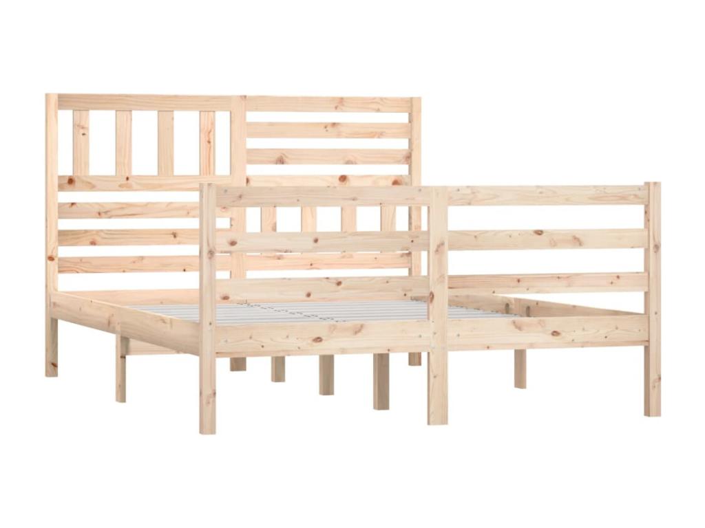 Matelas en bois massif, 150 x 200 cm, marron