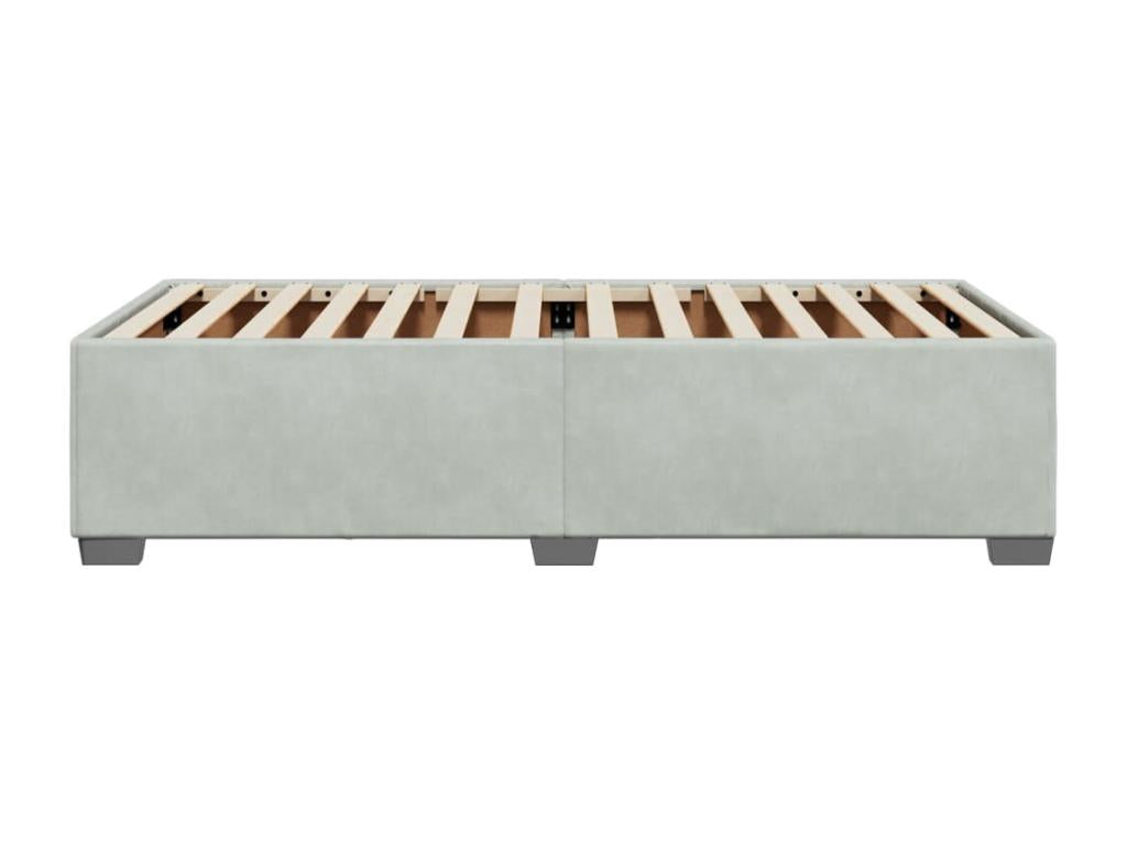 Matelas en velours, 90 x 190 cm, gris