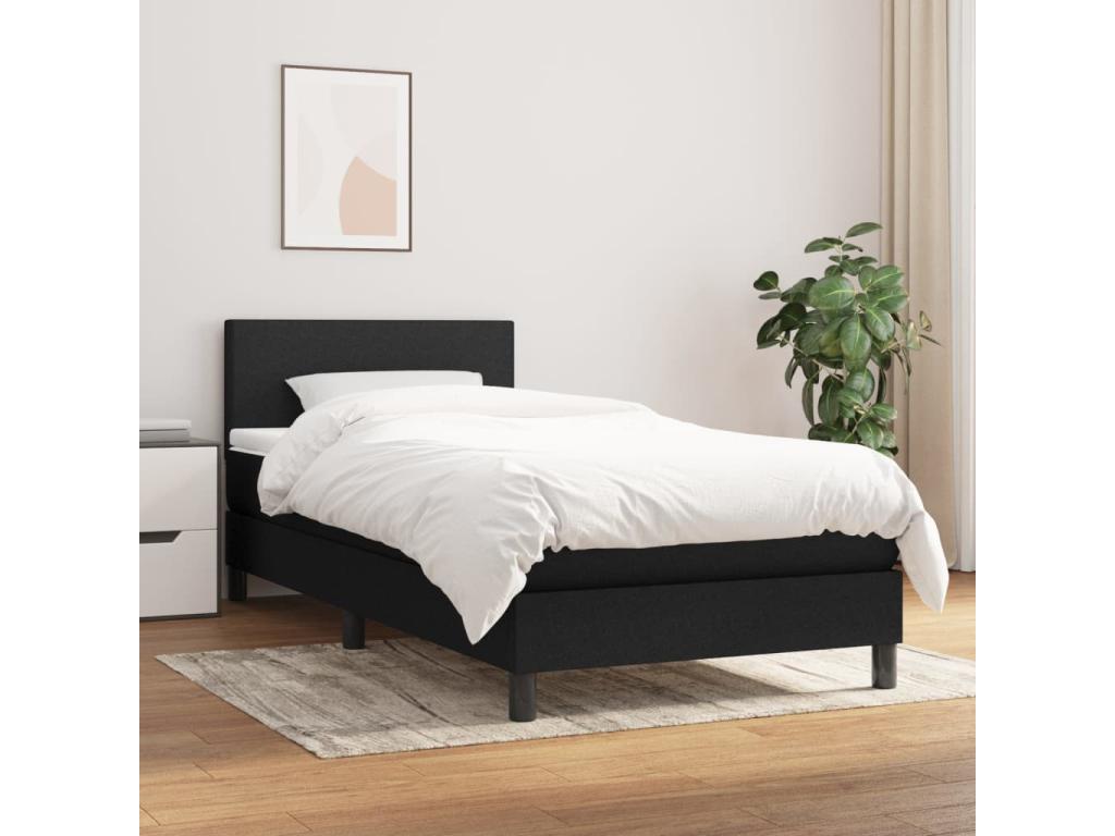 Matelas en tissu, 90 x 190 cm, noir