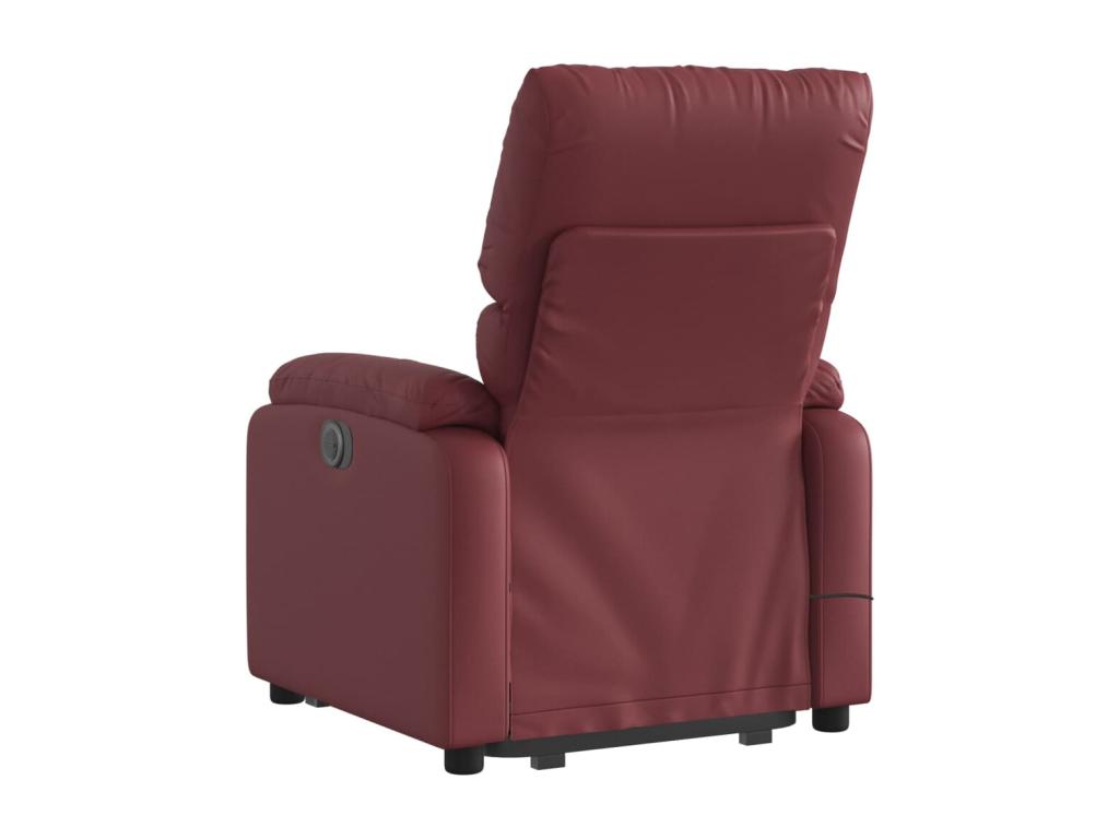 Fauteuil d'appoint en similicuir rouge