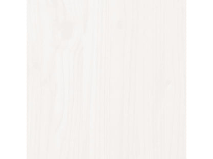 Ensemble de mobilier de jardin 6 pièces en bois massif, blanc