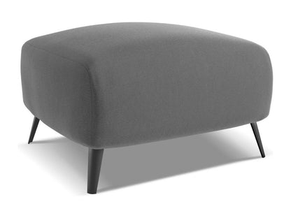 Pouf en velours gris