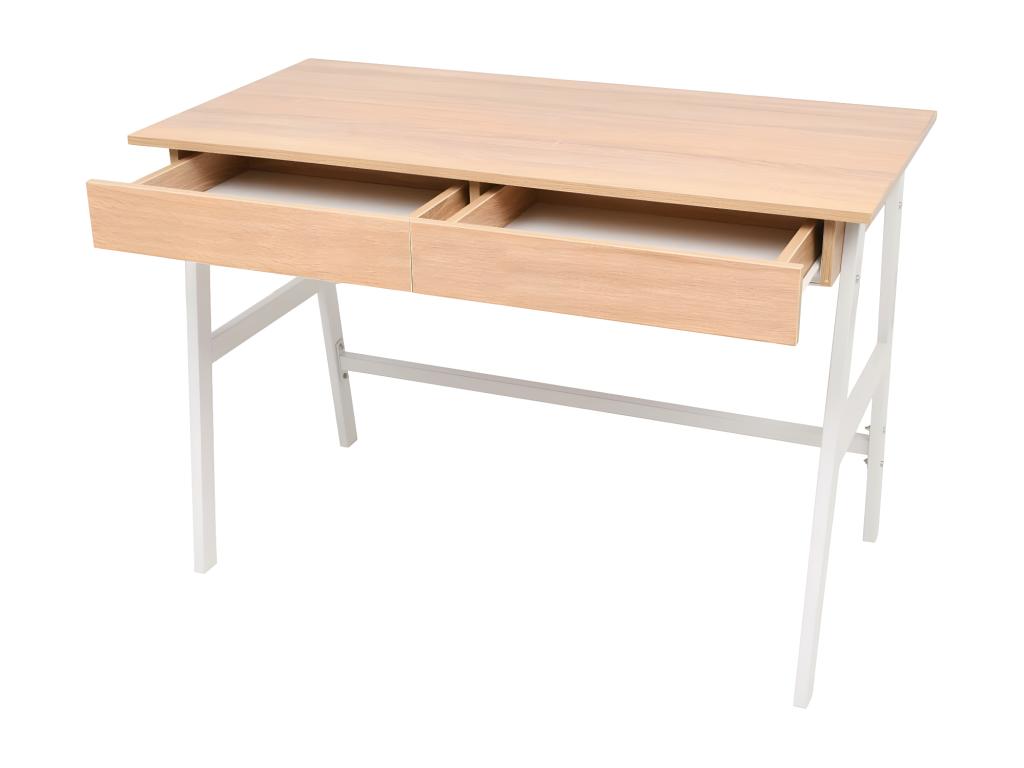 Table en chêne, 110 x 55 x 75 cm, blanche