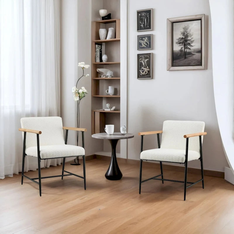 Chaises de salle à manger en tissu Elvryn (lot de 2) par Christopher Knight Home