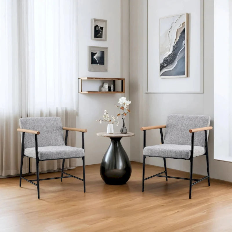 Chaises de salle à manger en tissu Elvryn (lot de 2) par Christopher Knight Home