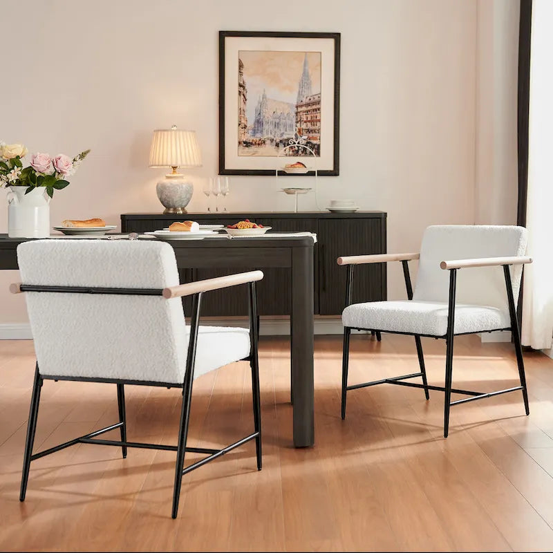 Chaises de salle à manger en tissu Elvryn (lot de 2) par Christopher Knight Home