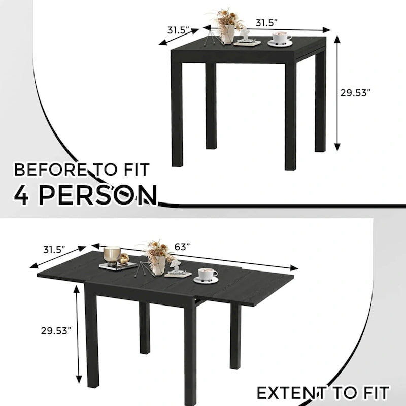 Table de salle à manger extensible pour jardin et terrasse - Non applicable