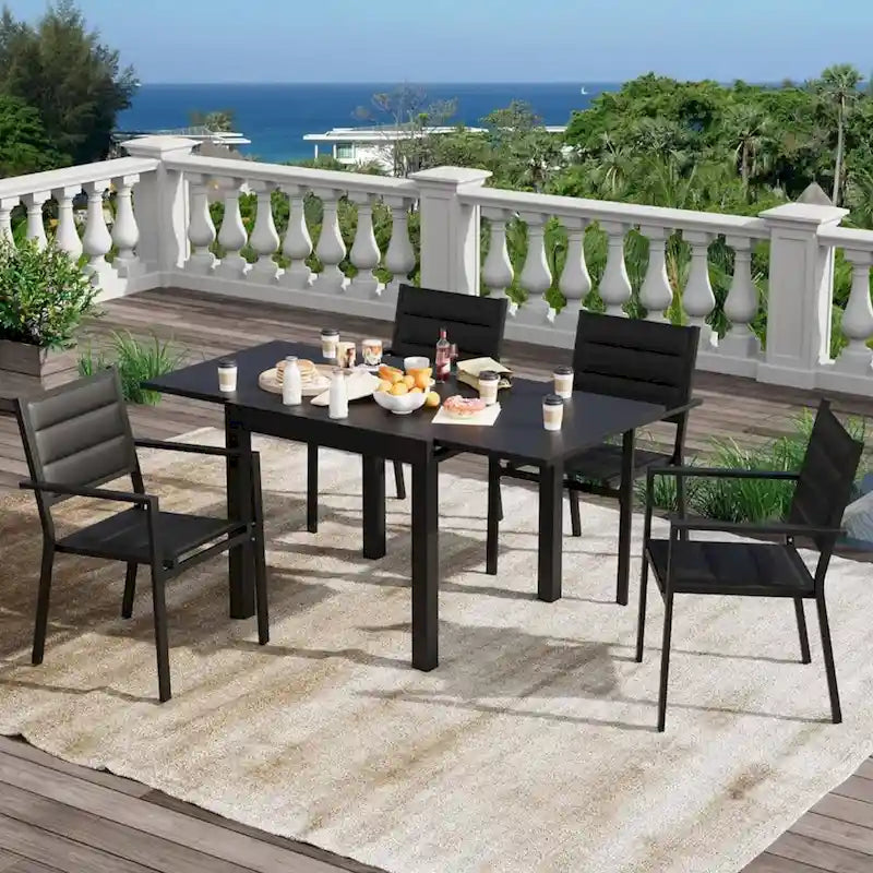 Table de salle à manger extensible pour jardin et terrasse - Non applicable