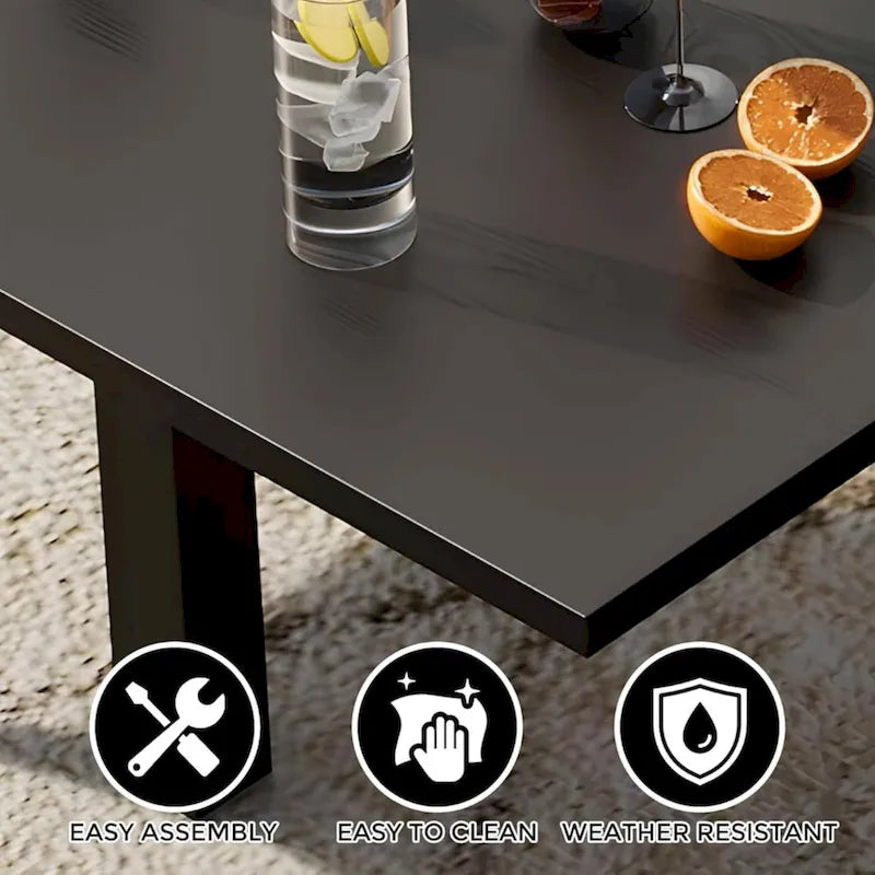 Table de salle à manger extensible pour jardin et terrasse - Non applicable