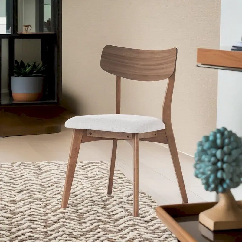 Ensemble de 2 chaises de salle à manger en bois beige clair, chaise d'appoint, chaise de bureau