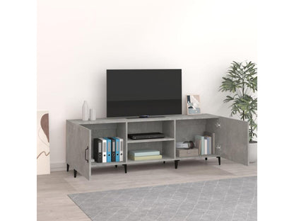Meuble TV en bois composite, 150 x 30 x 50 cm, gris