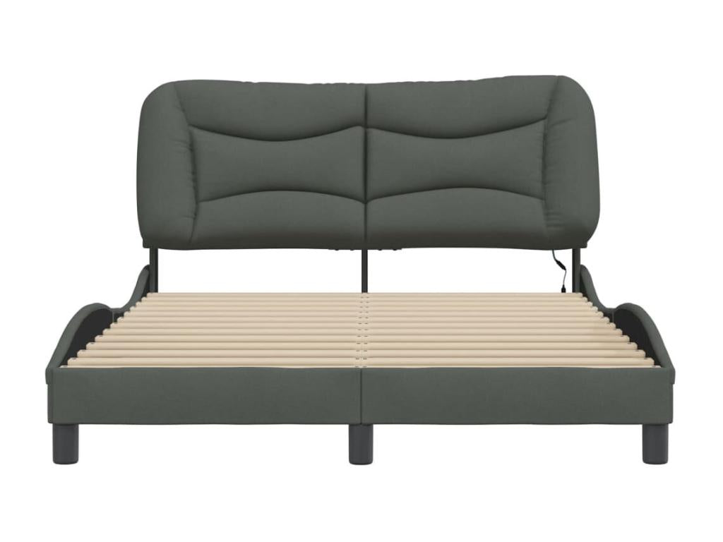 Matelas en tissu, 140 x 190 cm, gris