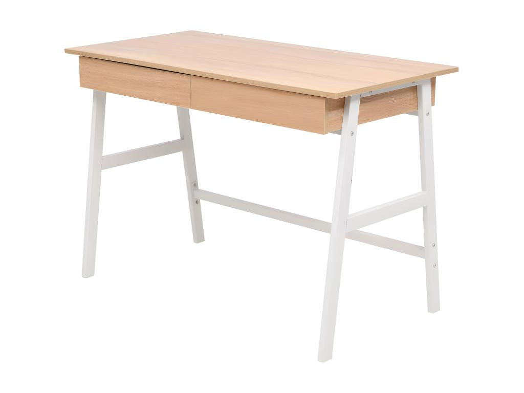 Table en chêne, 110 x 55 x 75 cm, blanche