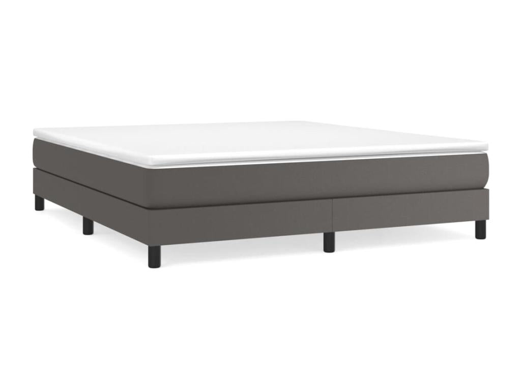 Matelas en similicuir, 180 x 200 cm, gris