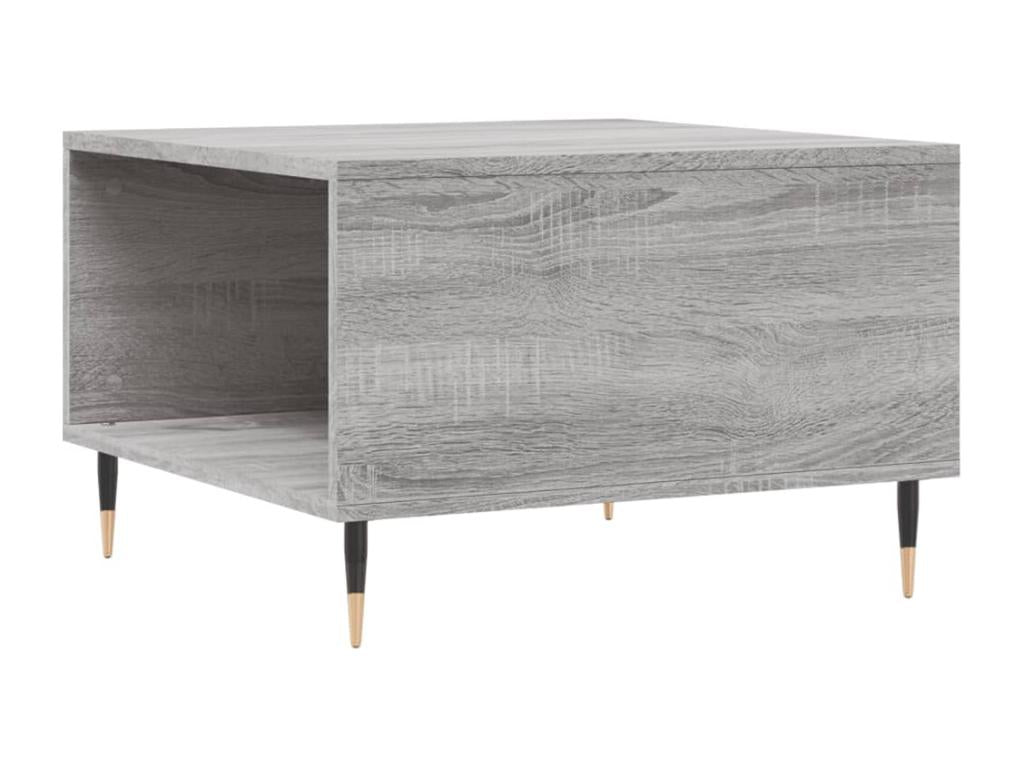 Table basse en bois composite, 55 x 55 x 36,5 cm, grise
