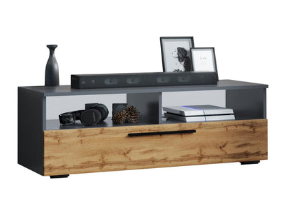 Meuble TV en chêne massif, noir