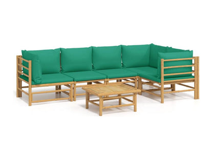 Ensemble de mobilier de jardin 6 pièces, marron