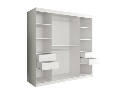 Armoire, 200 x 200 x 62 cm, blanche