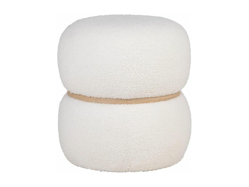 Pouf en tissu, blanc