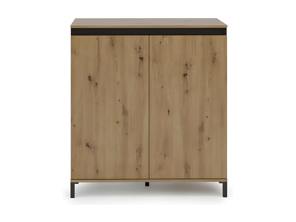 Armoire en chêne clair, 100 x 110 x 40 cm, teinte naturelle claire