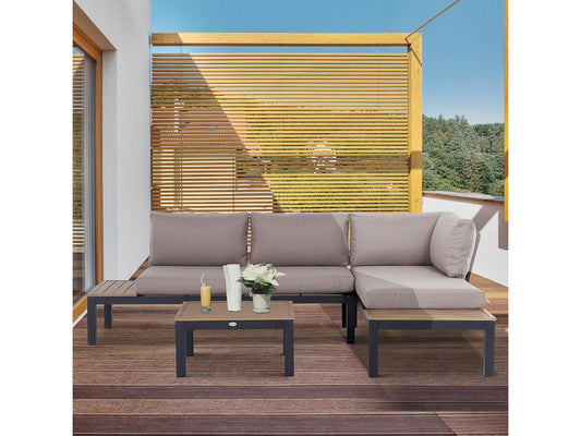 Ensemble de mobilier d'extérieur, noir