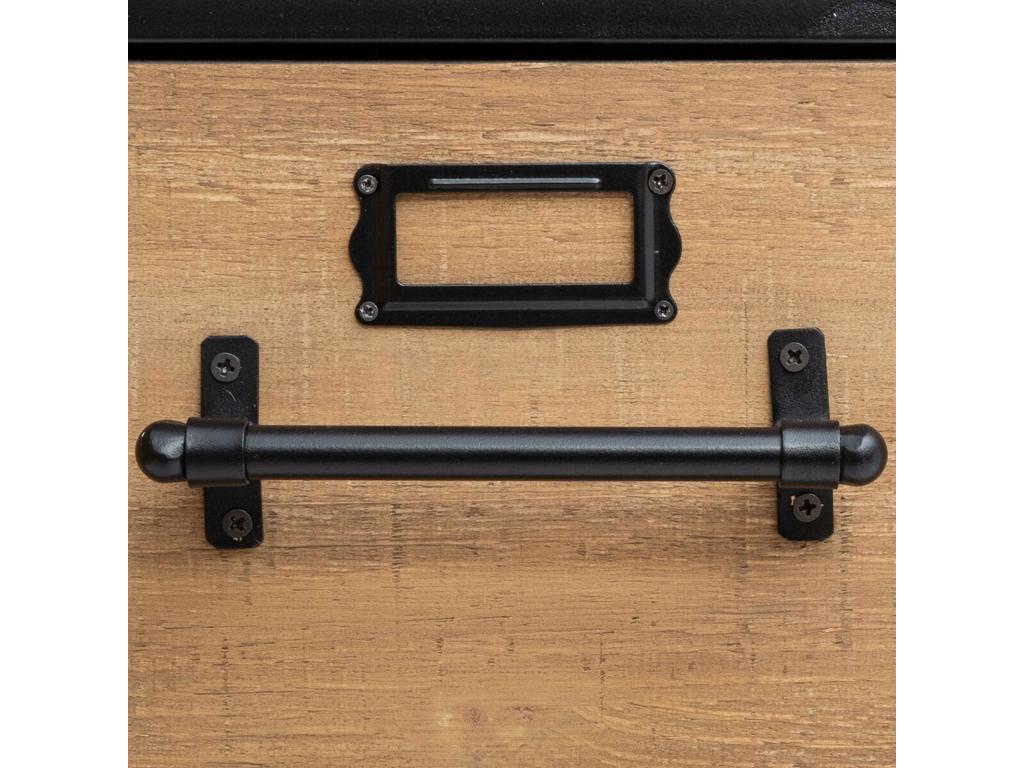 Buffet en métal, 42 x 37 x 87,5 cm, noir