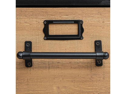 Buffet en métal, 42 x 37 x 87,5 cm, noir